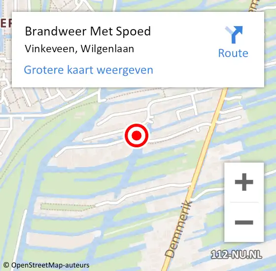 Locatie op kaart van de 112 melding: Brandweer Met Spoed Naar Vinkeveen, Wilgenlaan op 2 juli 2019 14:06