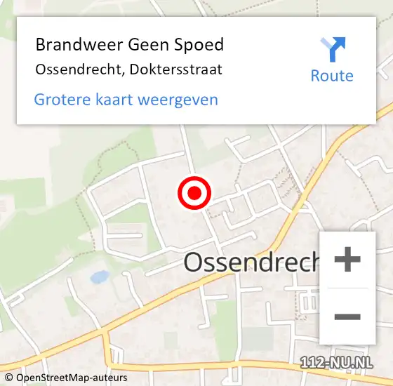 Locatie op kaart van de 112 melding: Brandweer Geen Spoed Naar Ossendrecht, Doktersstraat op 2 juli 2019 15:38