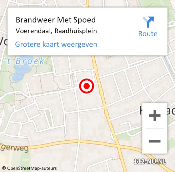 Locatie op kaart van de 112 melding: Brandweer Met Spoed Naar Voerendaal, Raadhuisplein op 2 juli 2019 16:52