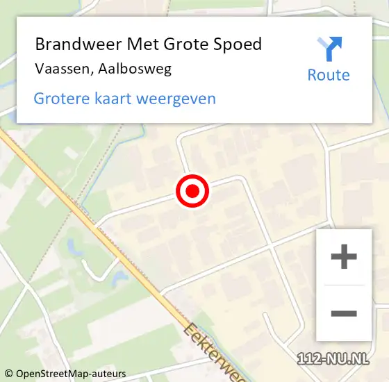 Locatie op kaart van de 112 melding: Brandweer Met Grote Spoed Naar Vaassen, Aalbosweg op 2 juli 2019 18:32