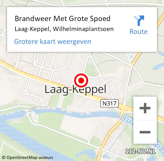 Locatie op kaart van de 112 melding: Brandweer Met Grote Spoed Naar Laag-Keppel, Wilhelminaplantsoen op 6 april 2014 11:52