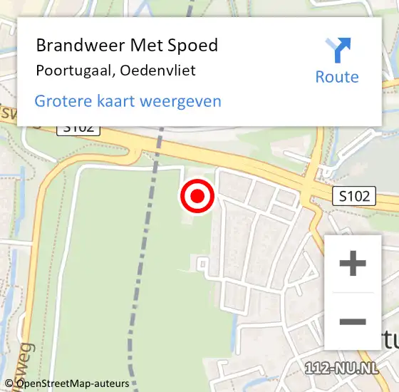 Locatie op kaart van de 112 melding: Brandweer Met Spoed Naar Poortugaal, Oedenvliet op 2 juli 2019 20:51