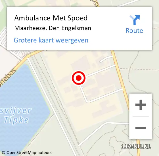 Locatie op kaart van de 112 melding: Ambulance Met Spoed Naar Maarheeze, Den Engelsman op 3 juli 2019 14:00