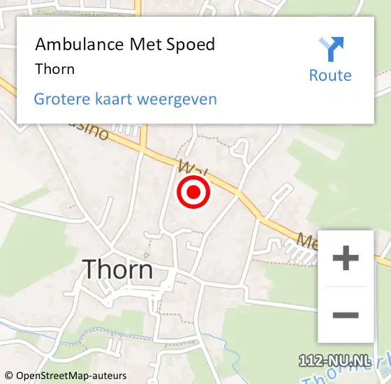 Locatie op kaart van de 112 melding: Ambulance Met Spoed Naar Thorn op 3 juli 2019 14:35