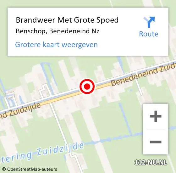 Locatie op kaart van de 112 melding: Brandweer Met Grote Spoed Naar Benschop, Benedeneind Nz op 3 juli 2019 17:22