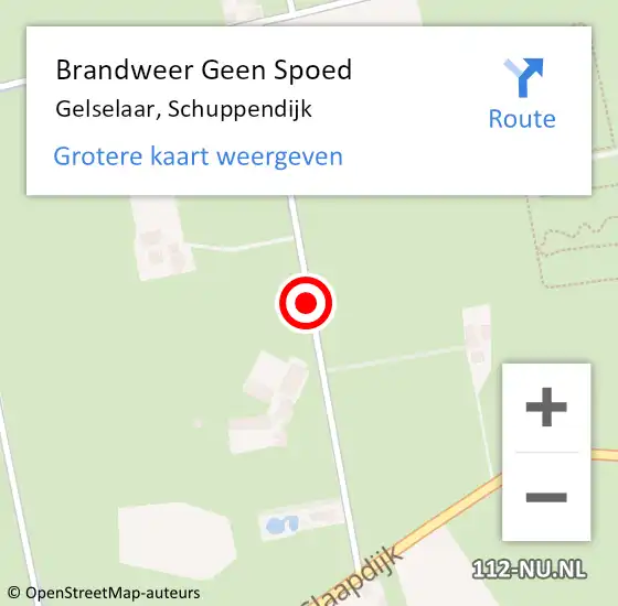 Locatie op kaart van de 112 melding: Brandweer Geen Spoed Naar Gelselaar, Schuppendijk op 3 juli 2019 20:10