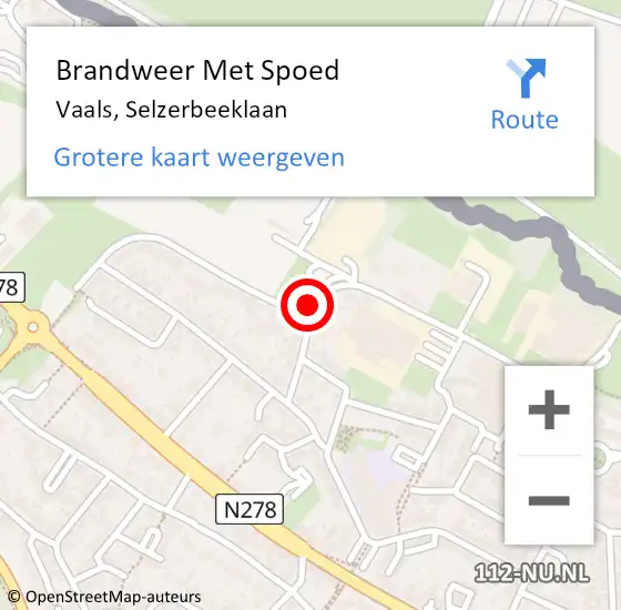 Locatie op kaart van de 112 melding: Brandweer Met Spoed Naar Vaals, Selzerbeeklaan op 3 juli 2019 20:27