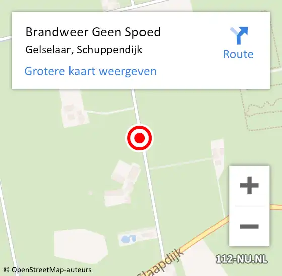 Locatie op kaart van de 112 melding: Brandweer Geen Spoed Naar Gelselaar, Schuppendijk op 3 juli 2019 20:34