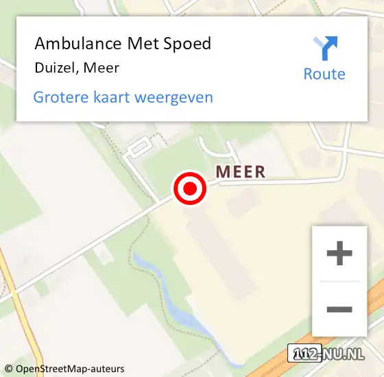 Locatie op kaart van de 112 melding: Ambulance Met Spoed Naar Duizel, Meer op 3 juli 2019 21:07