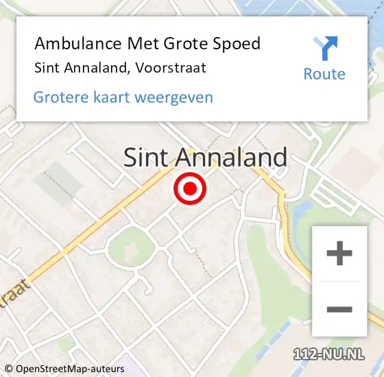 Locatie op kaart van de 112 melding: Ambulance Met Grote Spoed Naar Sint Annaland, Voorstraat op 4 juli 2019 11:13