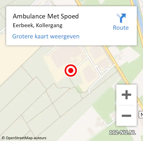 Locatie op kaart van de 112 melding: Ambulance Met Spoed Naar Eerbeek, Kollergang op 4 juli 2019 15:54