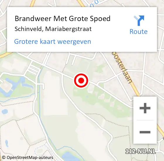 Locatie op kaart van de 112 melding: Brandweer Met Grote Spoed Naar Schinveld, Mariabergstraat op 4 juli 2019 21:57