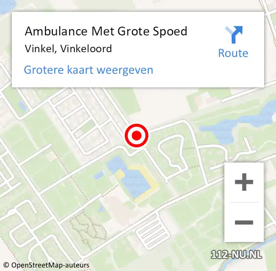 Locatie op kaart van de 112 melding: Ambulance Met Grote Spoed Naar Vinkel, Vinkeloord op 5 juli 2019 14:52