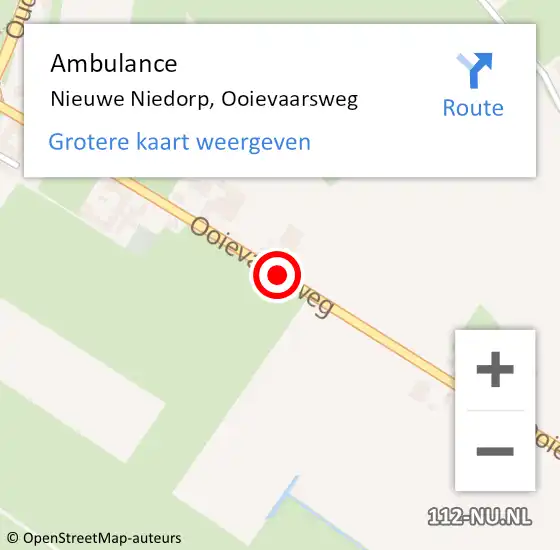 Locatie op kaart van de 112 melding: Ambulance Nieuwe Niedorp, Ooievaarsweg op 5 juli 2019 15:09