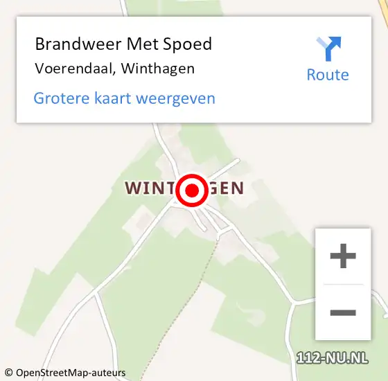 Locatie op kaart van de 112 melding: Brandweer Met Spoed Naar Voerendaal, Winthagen op 6 juli 2019 08:45