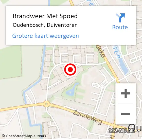 Locatie op kaart van de 112 melding: Brandweer Met Spoed Naar Oudenbosch, Duiventoren op 6 juli 2019 09:11