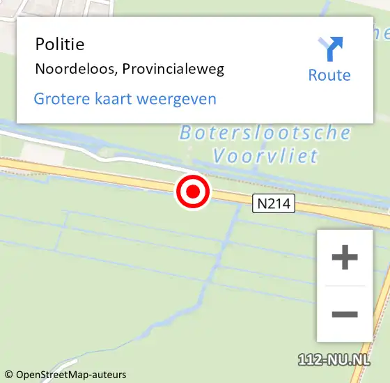 Locatie op kaart van de 112 melding: Politie Noordeloos, Provincialeweg op 7 juli 2019 13:30