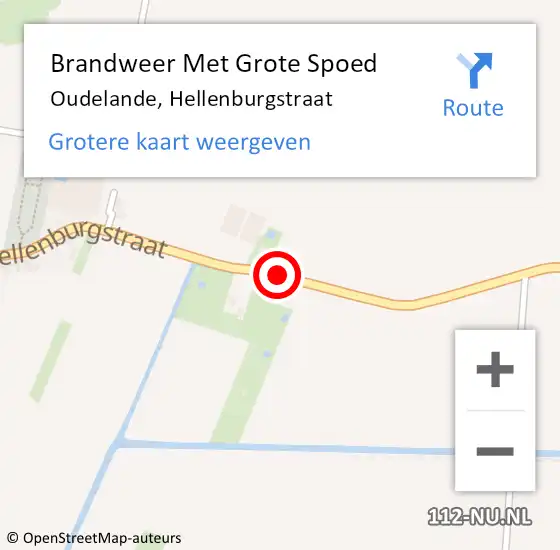 Locatie op kaart van de 112 melding: Brandweer Met Grote Spoed Naar Oudelande, Hellenburgstraat op 7 juli 2019 14:16