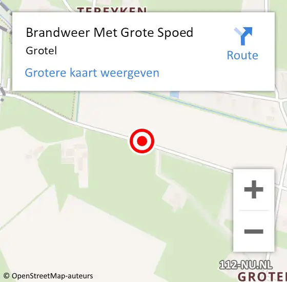 Locatie op kaart van de 112 melding: Brandweer Met Grote Spoed Naar Bakel, Grotel op 7 juli 2019 16:35