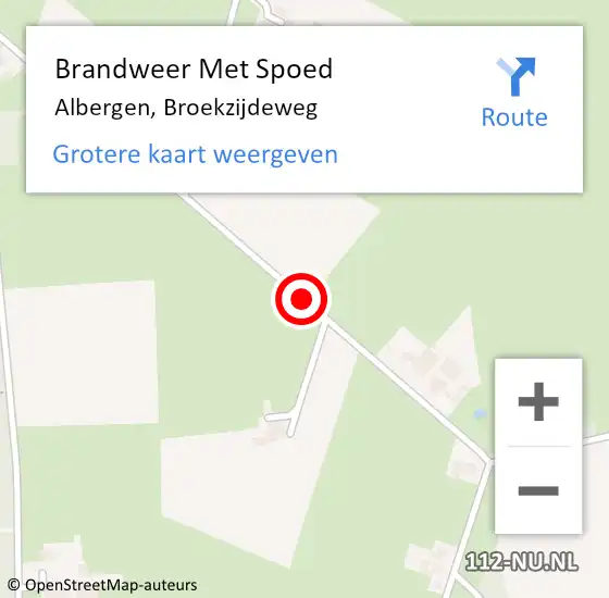 Locatie op kaart van de 112 melding: Brandweer Met Spoed Naar Albergen, Broekzijdeweg op 7 juli 2019 18:08