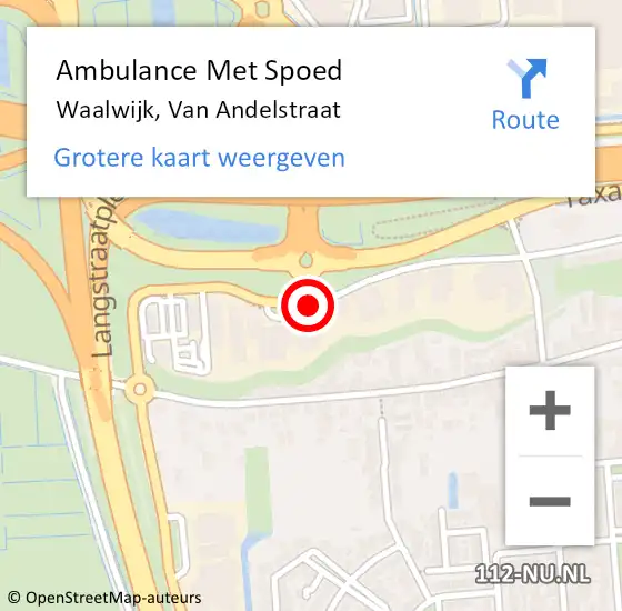 Locatie op kaart van de 112 melding: Ambulance Met Spoed Naar Waalwijk, Van Andelstraat op 8 juli 2019 10:32