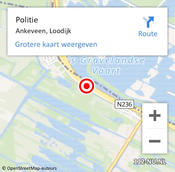 Locatie op kaart van de 112 melding: Politie Ankeveen, Loodijk op 8 juli 2019 17:47