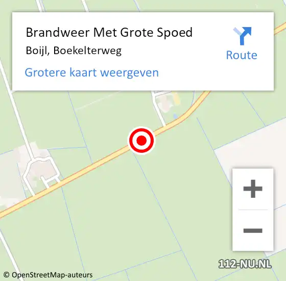 Locatie op kaart van de 112 melding: Brandweer Met Grote Spoed Naar Boijl, Boekelterweg op 9 juli 2019 08:22