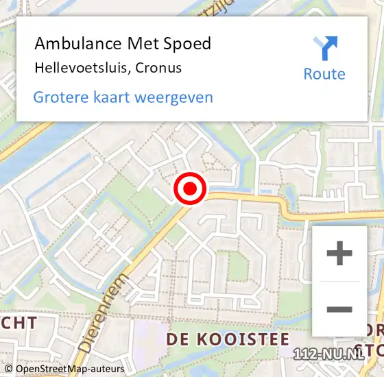 Locatie op kaart van de 112 melding: Ambulance Met Spoed Naar Hellevoetsluis, Cronus op 9 juli 2019 17:40