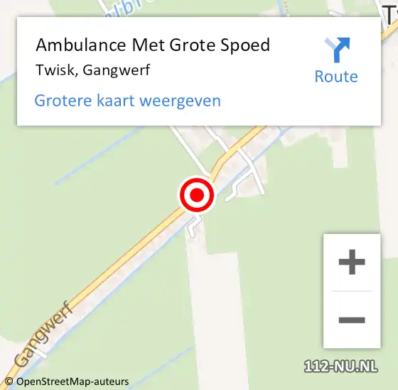 Locatie op kaart van de 112 melding: Ambulance Met Grote Spoed Naar Twisk, Gangwerf op 9 juli 2019 21:57