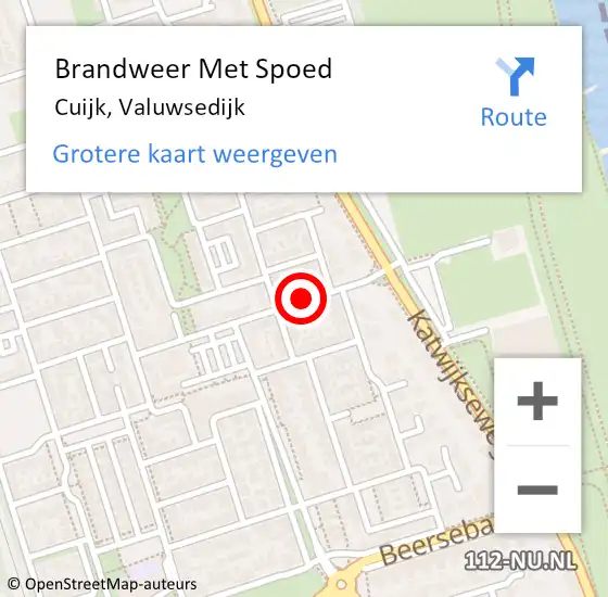 Locatie op kaart van de 112 melding: Brandweer Met Spoed Naar Cuijk, Valuwsedijk op 9 juli 2019 23:34