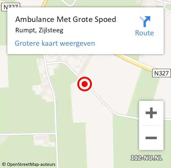 Locatie op kaart van de 112 melding: Ambulance Met Grote Spoed Naar Rumpt, Zijlsteeg op 10 juli 2019 09:17