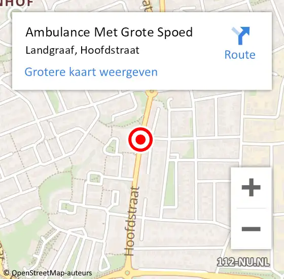 Locatie op kaart van de 112 melding: Ambulance Met Grote Spoed Naar Landgraaf, Hoofdstraat op 10 juli 2019 19:43