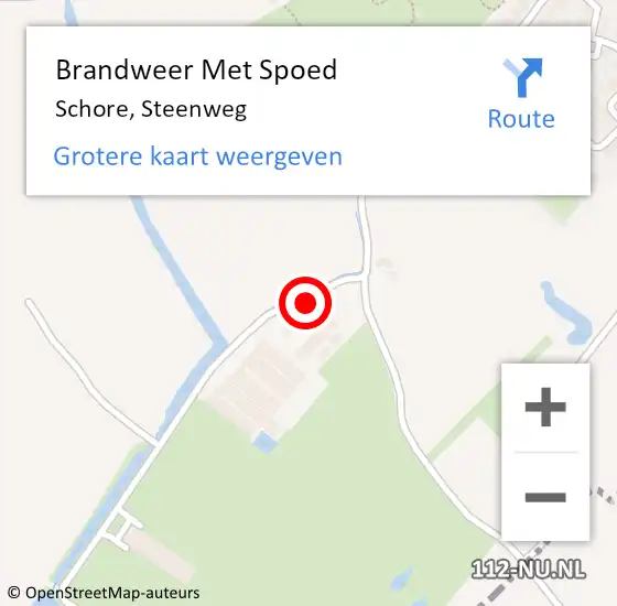 Locatie op kaart van de 112 melding: Brandweer Met Spoed Naar Schore, Steenweg op 11 juli 2019 02:21