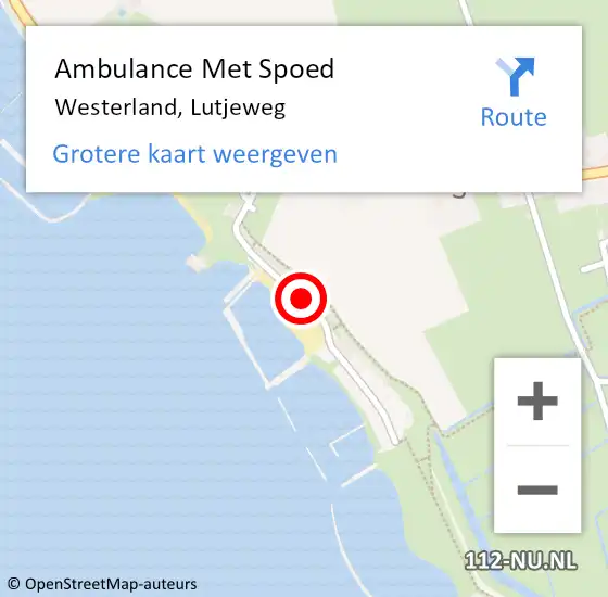 Locatie op kaart van de 112 melding: Ambulance Met Spoed Naar Westerland, Lutjeweg op 11 juli 2019 10:43