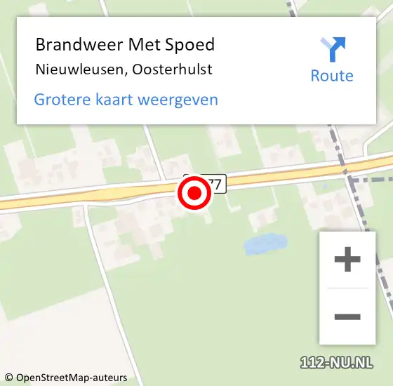 Locatie op kaart van de 112 melding: Brandweer Met Spoed Naar Nieuwleusen, Oosterhulst op 7 april 2014 11:03