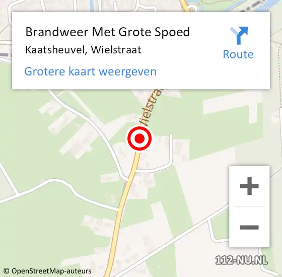 Locatie op kaart van de 112 melding: Brandweer Met Grote Spoed Naar Kaatsheuvel, Wielstraat op 11 juli 2019 19:22