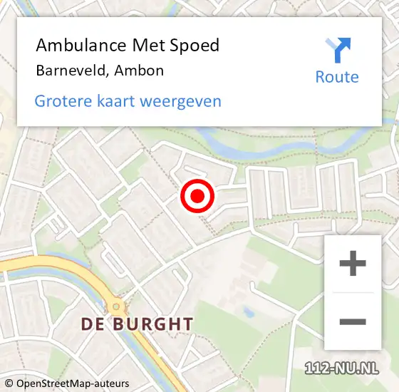 Locatie op kaart van de 112 melding: Ambulance Met Spoed Naar Barneveld, Ambon op 27 september 2013 21:27