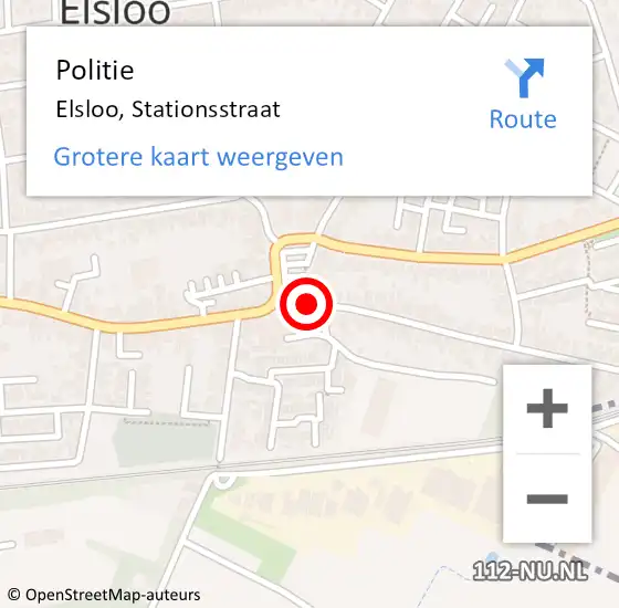 Locatie op kaart van de 112 melding: Politie Elsloo, Stationsstraat op 12 juli 2019 13:42