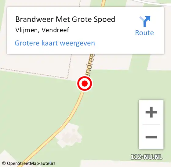 Locatie op kaart van de 112 melding: Brandweer Met Grote Spoed Naar Vlijmen, Vendreef op 14 juli 2019 06:32