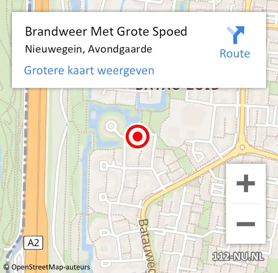 Locatie op kaart van de 112 melding: Brandweer Met Grote Spoed Naar Nieuwegein, Avondgaarde op 14 juli 2019 09:20