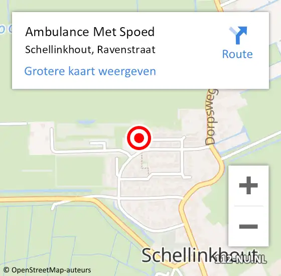 Locatie op kaart van de 112 melding: Ambulance Met Spoed Naar Schellinkhout, Ravenstraat op 7 april 2014 14:46