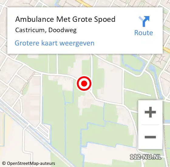 Locatie op kaart van de 112 melding: Ambulance Met Grote Spoed Naar Castricum, Doodweg op 15 juli 2019 14:32