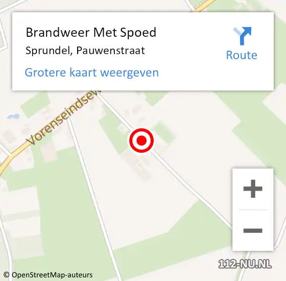 Locatie op kaart van de 112 melding: Brandweer Met Spoed Naar Sprundel, Pauwenstraat op 15 juli 2019 22:07