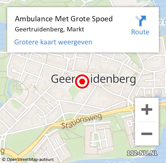Locatie op kaart van de 112 melding: Ambulance Met Grote Spoed Naar Geertruidenberg, Markt op 16 juli 2019 16:45
