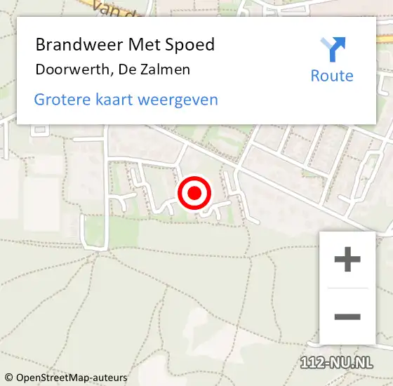 Locatie op kaart van de 112 melding: Brandweer Met Spoed Naar Doorwerth, De Zalmen op 16 juli 2019 18:20