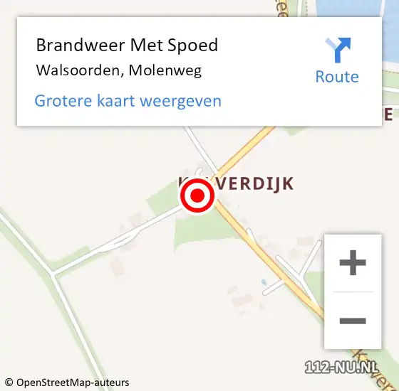 Locatie op kaart van de 112 melding: Brandweer Met Spoed Naar Walsoorden, Molenweg op 16 juli 2019 23:00