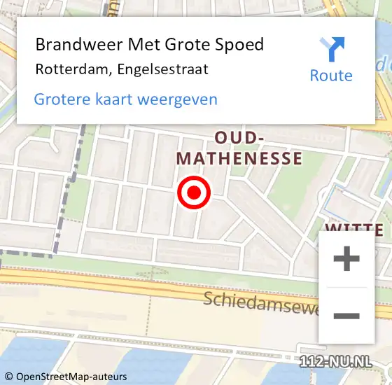 Locatie op kaart van de 112 melding: Brandweer Met Grote Spoed Naar Rotterdam, Portugesestraat op 17 juli 2019 09:15