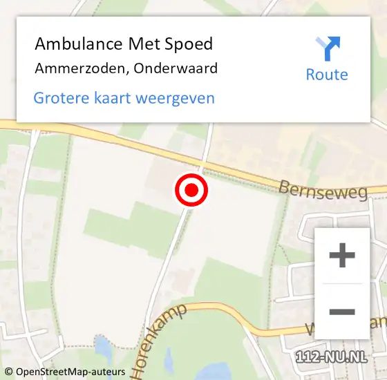 Locatie op kaart van de 112 melding: Ambulance Met Spoed Naar Ammerzoden, Onderwaard op 17 juli 2019 16:37