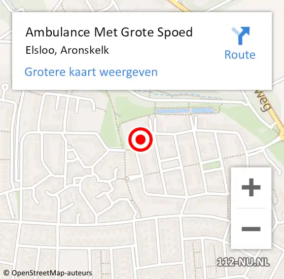 Locatie op kaart van de 112 melding: Ambulance Met Grote Spoed Naar Elsloo, Aronskelk op 7 april 2014 19:41