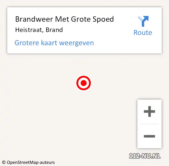 Locatie op kaart van de 112 melding: Brandweer Met Grote Spoed Naar Heistraat, Brand op 17 juli 2019 17:30